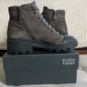 eileen fisher combat boots